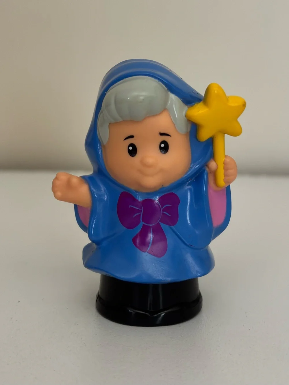 Fisher-Price Blue Wizard Figurine with Yellow Star Wand